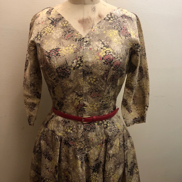 Vintage 60s Nature Inspired Dress - Picture 3 of 8